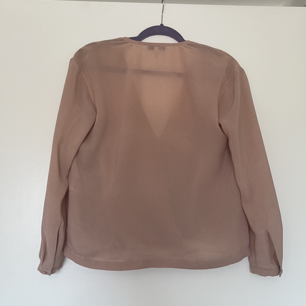 Reiss Pink Sheer Blouse